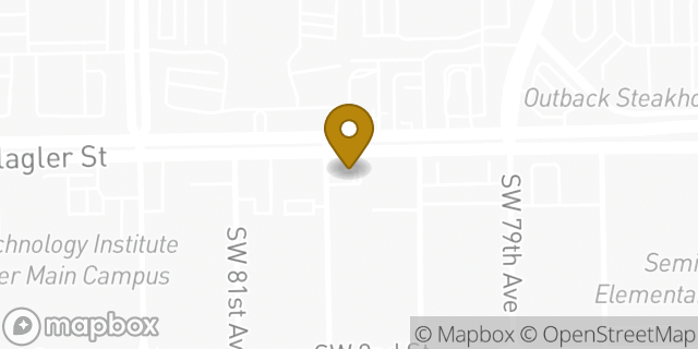 Map showing the location of Bank of America ATM in Miami, FL 33144