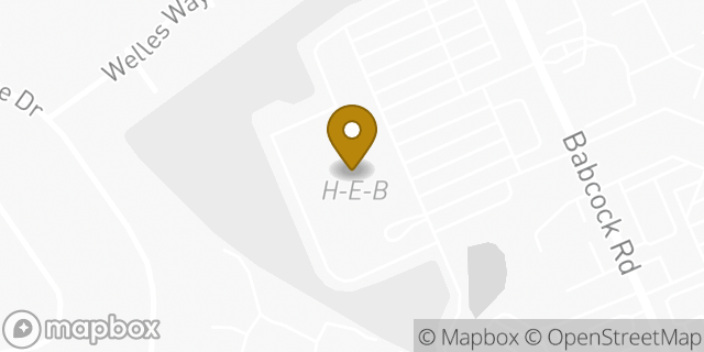 Map showing the location of H-E-B in San Antonio, TX 78240