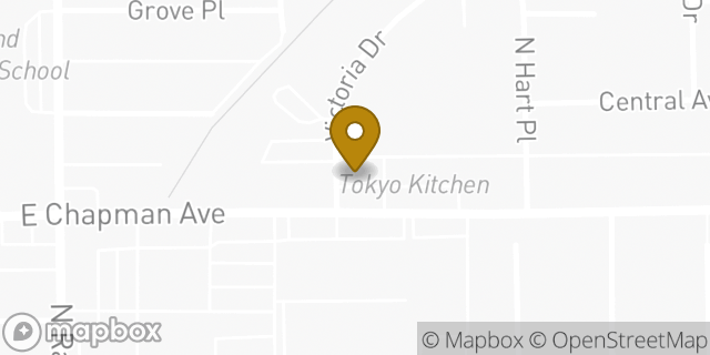 Map showing the location of 7-Eleven in Fullerton, CA 92831