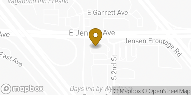 Map showing the location of McDonald's in Fresno, CA 93706