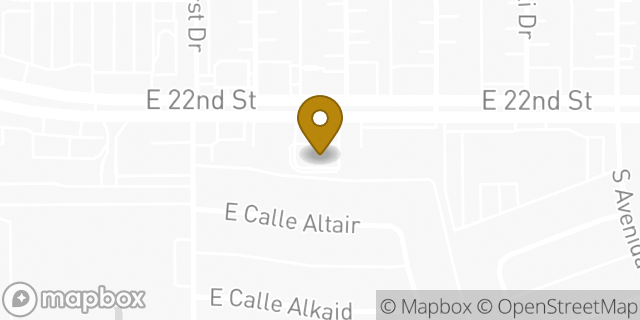 Map showing the location of E 22nd & Wilmot in Tucson, AZ 85710