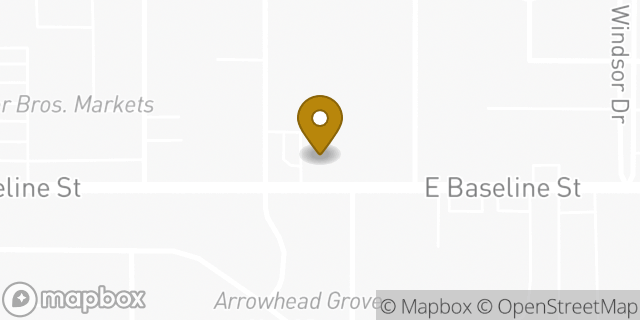 Map showing the location of AutoZone in San Bernardino, CA 92410
