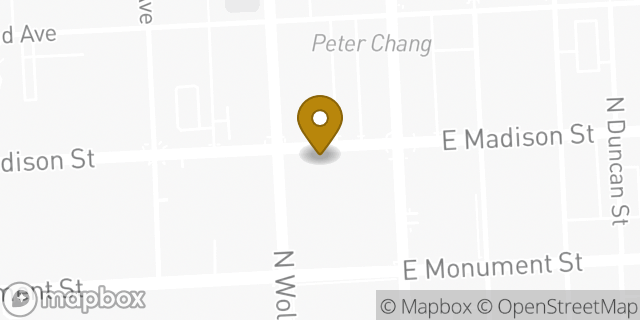 Map showing the location of Johns Hopkins Hospital Department of Physiology in Baltimore, MD 21205