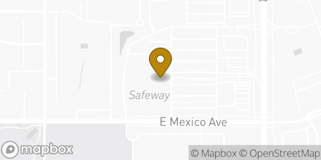 Map showing the location of Safeway in Aurora, CO 80012