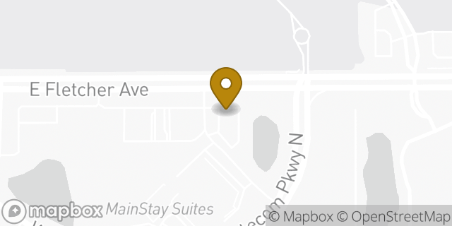 Map showing the location of Starbucks in Temple Terrace, FL 33637
