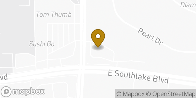 Map showing the location of CVS Pharmacy in Southlake, TX 76092