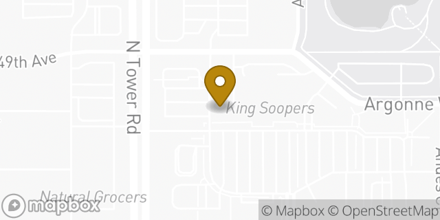 Map showing the location of Papa John's Pizza in Denver, CO 80249