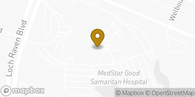 Map showing the location of MedStar Health Primary Care at MedStar Good Samaritan Hospital Russell Morgan Building in MD