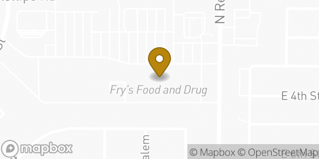 Map showing the location of Coinme in Mesa, AZ 85215