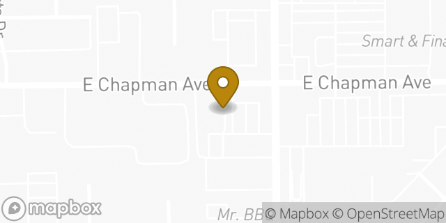 Map showing the location of CVS Pharmacy in Fullerton, CA 92831