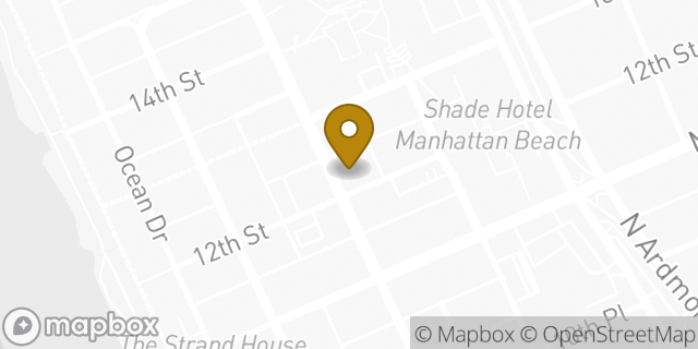 Map showing the location of Bank of America in Manhattan Beach, CA 90266