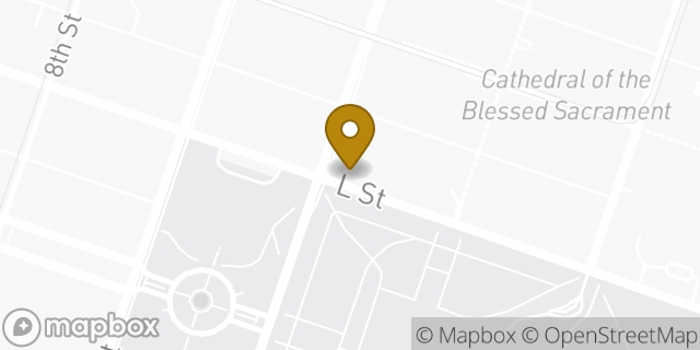 Map showing the location of Starbucks in Sacramento, CA 95814
