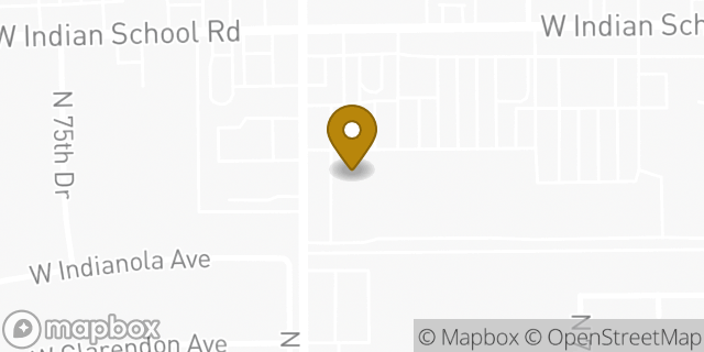 Map showing the location of Baskin-Robbins in Phoenix, AZ 85033