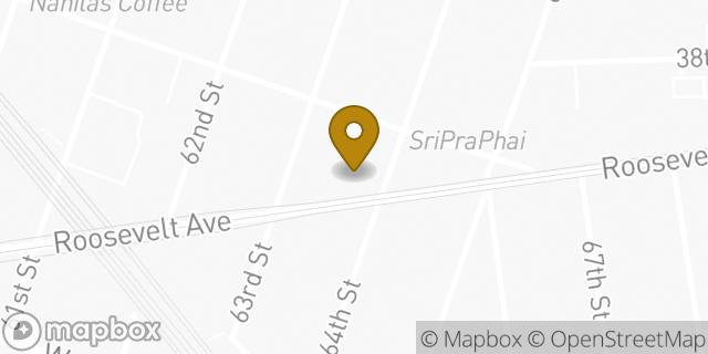 Map showing the location of The UPS Store in Woodside, NY 11377