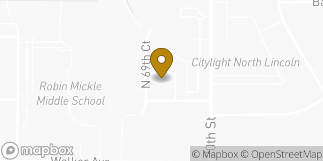 Map showing the location of Northeast KinderCare in Lincoln, NE 68507