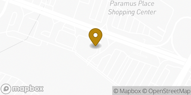 Map showing the location of Olive Garden in Paramus, NJ 07652