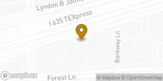 Map showing the location of Hertz in Dallas, TX 75234