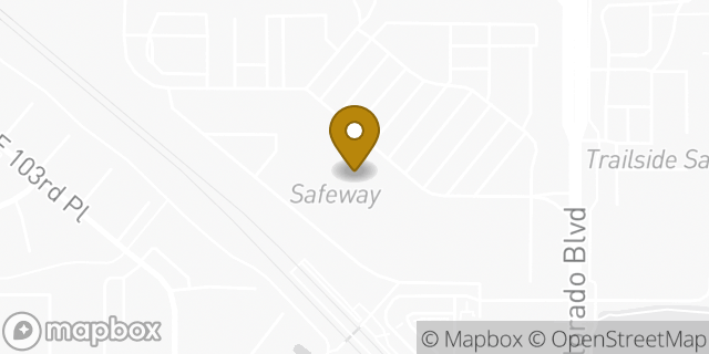 Map showing the location of Safeway in Thornton, CO 80233