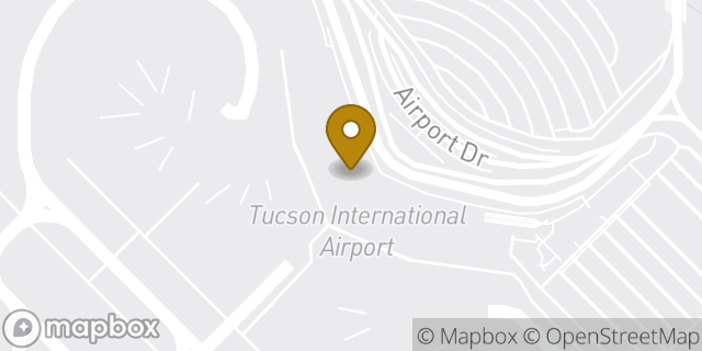 Map showing the location of Delta Air Lines Reservations in Tucson, AZ 85756