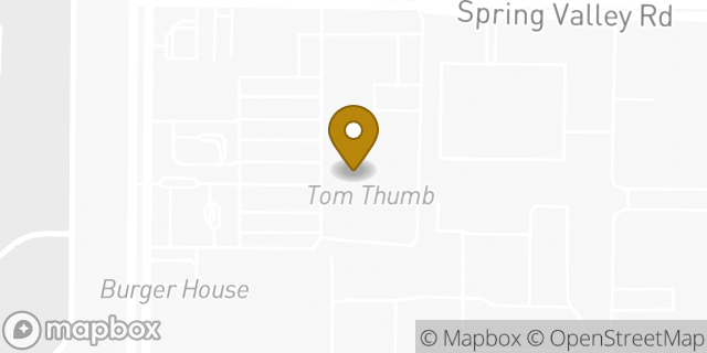 Map showing the location of Tom Thumb in Addison, TX 75001