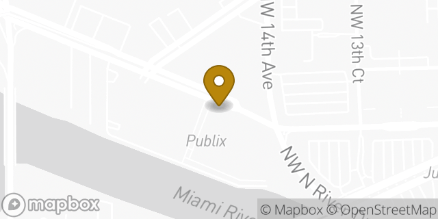 Map showing the location of Planet Fitness in Miami, FL 33125