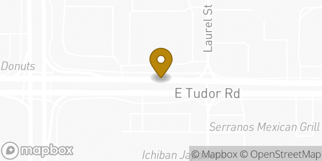 Map showing the location of Starbucks in Anchorage, AK 99507