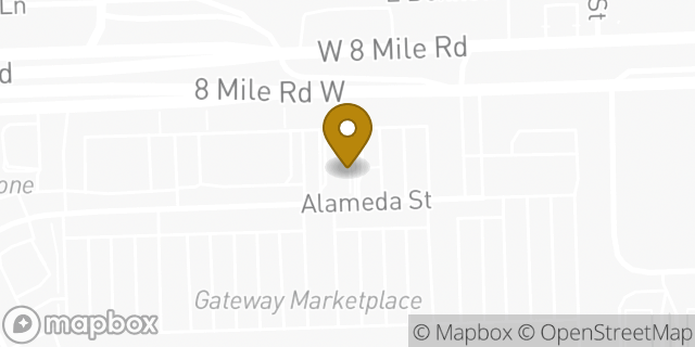 Map showing the location of McDonald's in Detroit, MI 48203