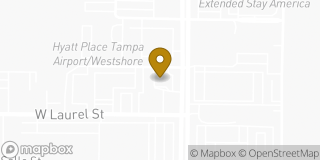 Map showing the location of Starbucks in Tampa, FL 33607