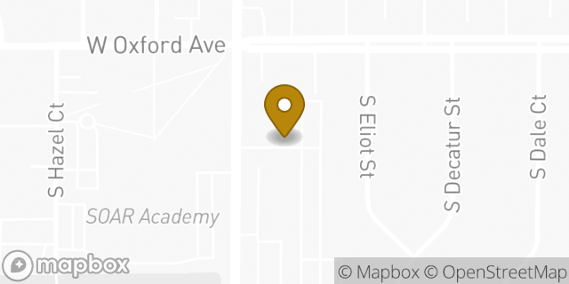 Map showing the location of CubeSmart Self Storage in Englewood, CO 80110