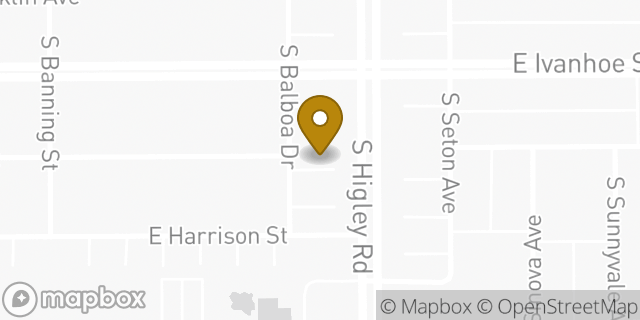 Map showing the location of Azelly Flowers in Gilbert, AZ 85295
