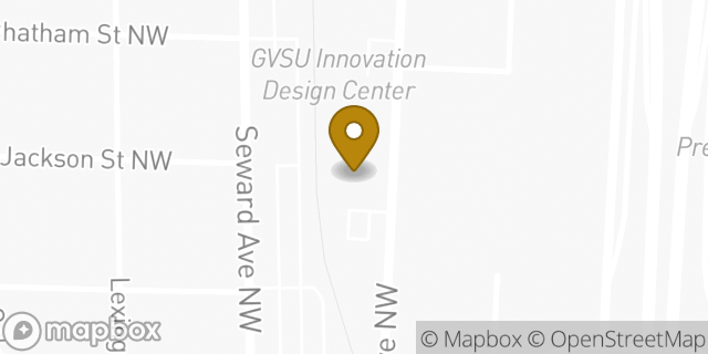 Map showing the location of Starbucks Coffee Company in Grand Rapids, MI 49504