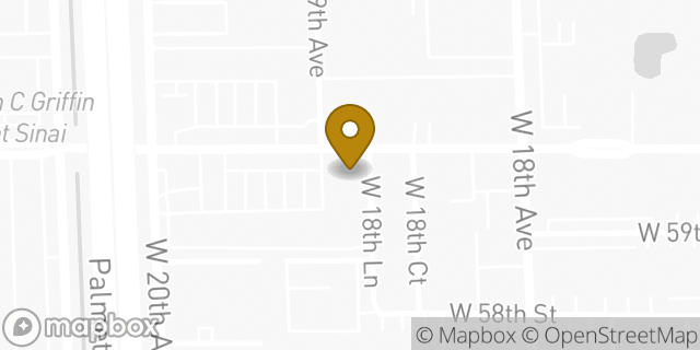 Map showing the location of Subway in Hialeah, FL 33012