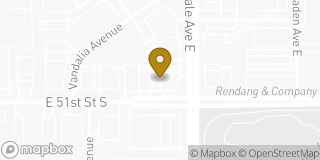 Map showing the location of 51st Street in Tulsa, OK 74135