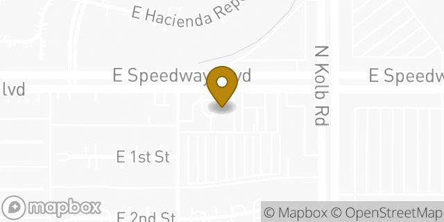 Map showing the location of Amazon Locker - Mat in Tucson, AZ 85710