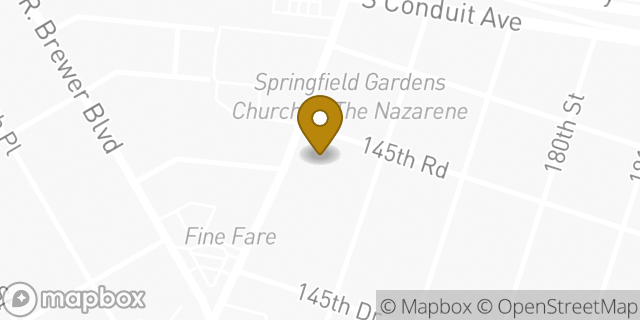 Map showing the location of Christ The King Parish in New York, NY 11434