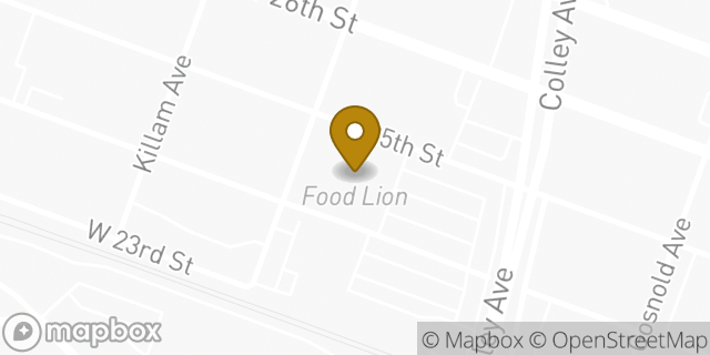 Map showing the location of Coinme in Norfolk, VA 23517