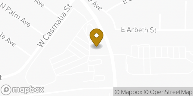 Map showing the location of AutoZone in Rialto, CA 92377