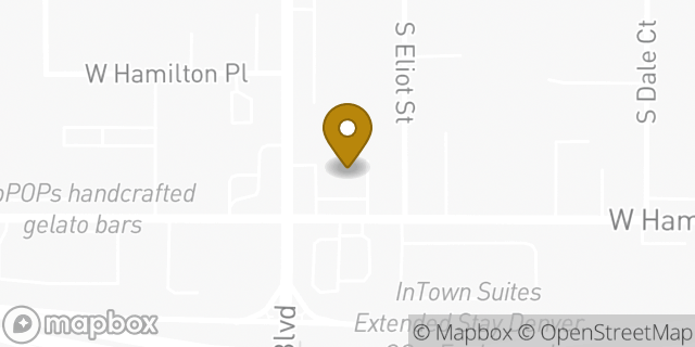 Map showing the location of EZPAWN in Sheridan, CO 80110