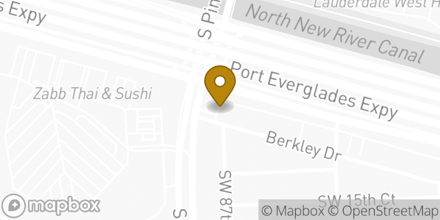 Map showing the location of Amazon Locker - Glissade in Davie, FL 33324