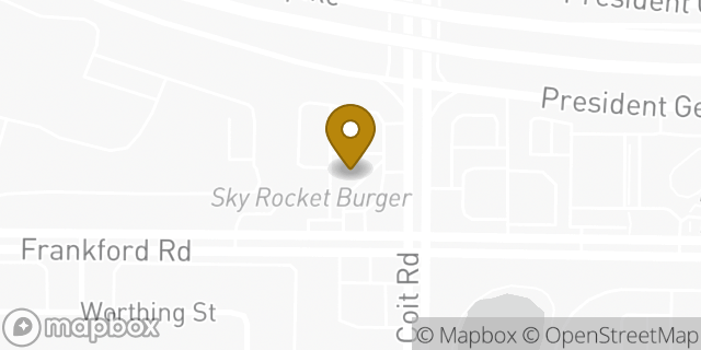Map showing the location of 7-Eleven in Dallas, TX 75252