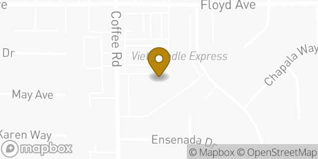 Map showing the location of Amazon Locker - Alfredina in Modesto, CA 95355