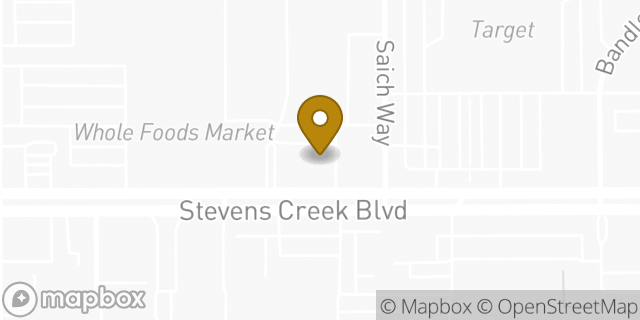 Map showing the location of Panera Bread in Cupertino, CA 95014