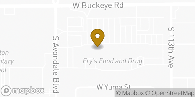 Map showing the location of Starbucks in Avondale, AZ 85323