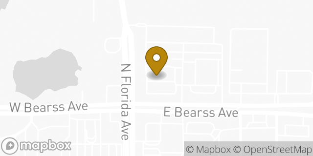Map showing the location of Amazon Locker - Nobody in Tampa, FL 33613