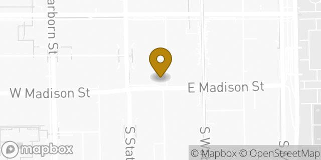 Map showing the location of Chipotle Mexican Grill in Chicago, IL 60602