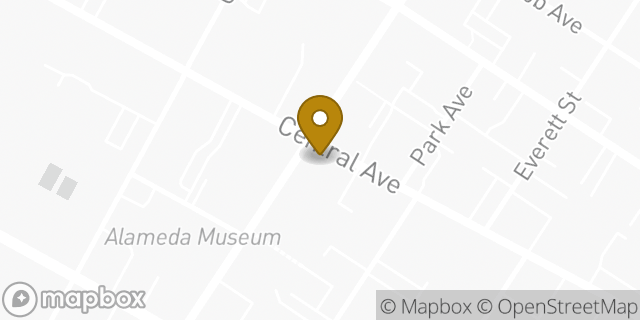 Map showing the location of Starbucks in Alameda, CA 94501