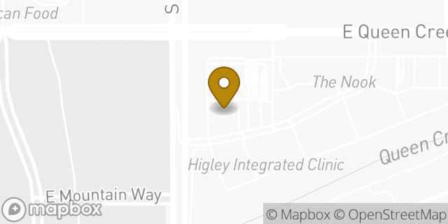 Map showing the location of Starbucks in Gilbert, AZ 85298