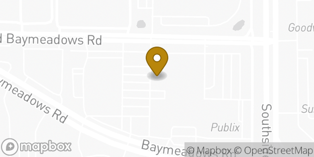 Map showing the location of The UPS Store in Jacksonville, FL 32256