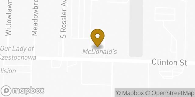 Map showing the location of McDonald's in Buffalo, NY 14206