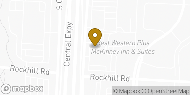 Map showing the location of Hwy 75 & Rockhill in McKinney, TX 75070
